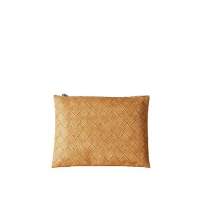 Kulturtasche Clutch Hellbraun | Affari